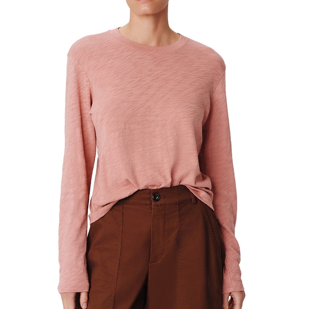 ATM Long Sleeve Crew in Faded Rose.